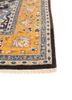 aalam beige and brown wool and silk hand knotted Rug - Corner