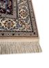 aalam blue wool hand knotted Rug - Corner