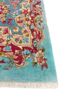 aalam blue wool hand knotted Rug - Corner