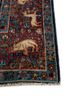 aalam blue wool hand knotted Rug - Corner aalam blue wool hand knotted Rug - Corner