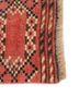 kiaan red and orange wool hand knotted Rug - Corner