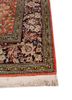 gulmarg green silk hand knotted Rug - Corner