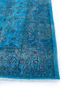lacuna blue wool hand knotted Rug - Corner