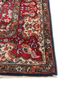 aalam red and orange wool hand knotted Rug - Corner