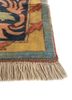 aalam blue wool hand knotted Rug - Corner