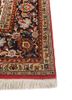 aalam red and orange wool and silk hand knotted Rug - Corner