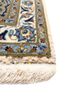 aalam blue wool hand knotted Rug - Corner