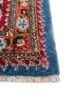 aalam blue wool hand knotted Rug - Corner