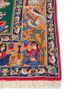 aalam red and orange wool hand knotted Rug - Corner aalam red and orange wool hand knotted Rug - Corner