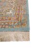 aalam blue wool hand knotted Rug - Corner aalam blue wool hand knotted Rug - Corner