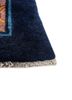 aalam blue wool hand knotted Rug - Corner aalam blue wool hand knotted Rug - Corner