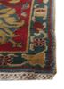aalam red and orange wool hand knotted Rug - Corner