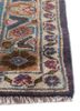 aalam blue wool hand knotted Rug - Corner
