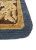 aalam blue wool hand knotted Rug - Corner aalam blue wool hand knotted Rug - Corner