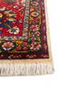 aalam red and orange wool hand knotted Rug - Corner