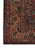 aalam blue wool hand knotted Rug - Corner