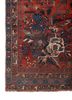 vintage red and orange wool hand knotted Rug - Corner vintage red and orange wool hand knotted Rug - Corner