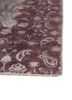 aalam red and orange wool and silk hand knotted Rug - Corner