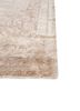 aalam beige and brown wool and silk hand knotted Rug - Corner