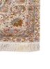 aalam red and orange wool and silk hand knotted Rug - Corner