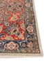 aalam red and orange wool and silk hand knotted Rug - Corner