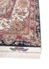 aalam red and orange wool and silk hand knotted Rug - Corner