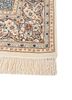 aalam red and orange wool and silk hand knotted Rug - Corner