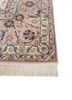 aalam red and orange wool and silk hand knotted Rug - Corner