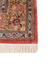 gulmarg red and orange silk hand knotted Rug - Corner