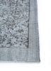 vintage grey and black wool hand knotted Rug - Corner