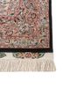 aalam red and orange wool and silk hand knotted Rug - Corner