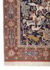 aalam blue wool hand knotted Rug - Corner