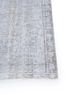 vintage grey and black wool hand knotted Rug - Corner