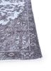 vintage grey and black wool hand knotted Rug - Corner