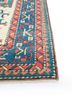 nuray blue wool hand knotted Rug - Corner