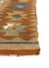 nayaab beige and brown wool flat weaves Rug - Corner