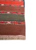 aalam red and orange wool flat weaves Rug - Corner aalam red and orange wool flat weaves Rug - Corner