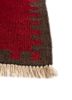 nayaab red and orange wool flat weaves Rug - Corner