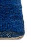 zuri blue wool hand knotted Rug - Corner