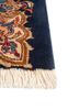aalam blue wool hand knotted Rug - Corner