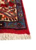 aalam red and orange wool hand knotted Rug - Corner