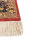 aalam red and orange wool hand knotted Rug - Corner