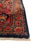 aalam blue wool hand knotted Rug - Corner