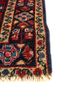 aalam red and orange wool hand knotted Rug - Corner