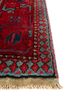 aalam red and orange wool hand knotted Rug - Corner aalam red and orange wool hand knotted Rug - Corner