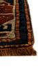 kiaan red and orange wool hand knotted Rug - Corner