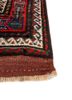 kiaan red and orange wool hand knotted Rug - Corner