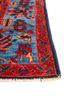 aalam blue wool hand knotted Rug - Corner