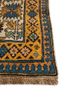 aalam blue wool hand knotted Rug - Corner