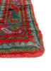 aalam red and orange wool hand knotted Rug - Corner